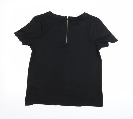 Womens UK Size 8 New Look Black Basic T-Shirt