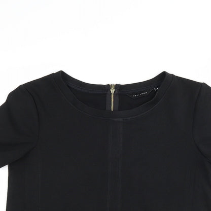 Womens UK Size 8 New Look Black Basic T-Shirt
