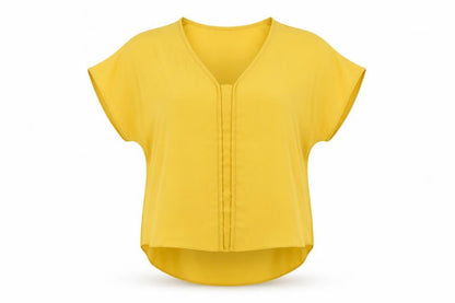Womens UK Size 6 Atmosphere Yellow Basic T-Shirt