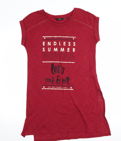 NEXT Womens Purple   T-Shirt Dress  Size 10  - slogan