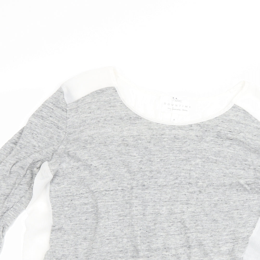 Womens UK Size 8 NEXT Grey Basic T-Shirt