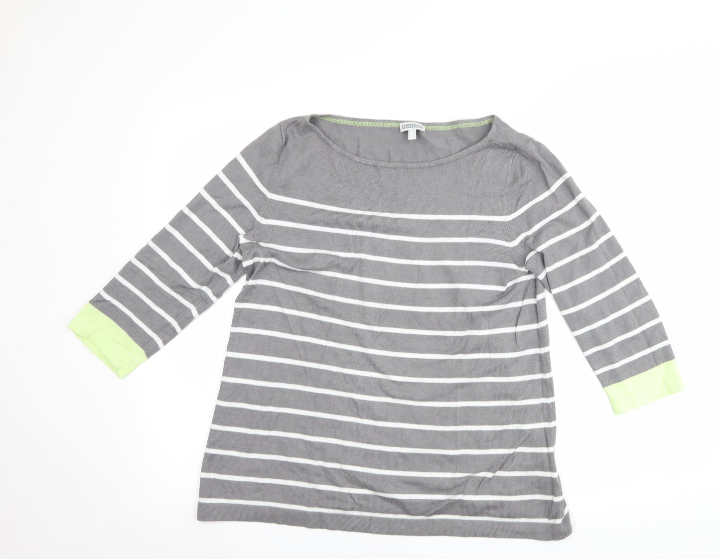 Womens UK Size 12 Street One Grey Basic T-Shirt