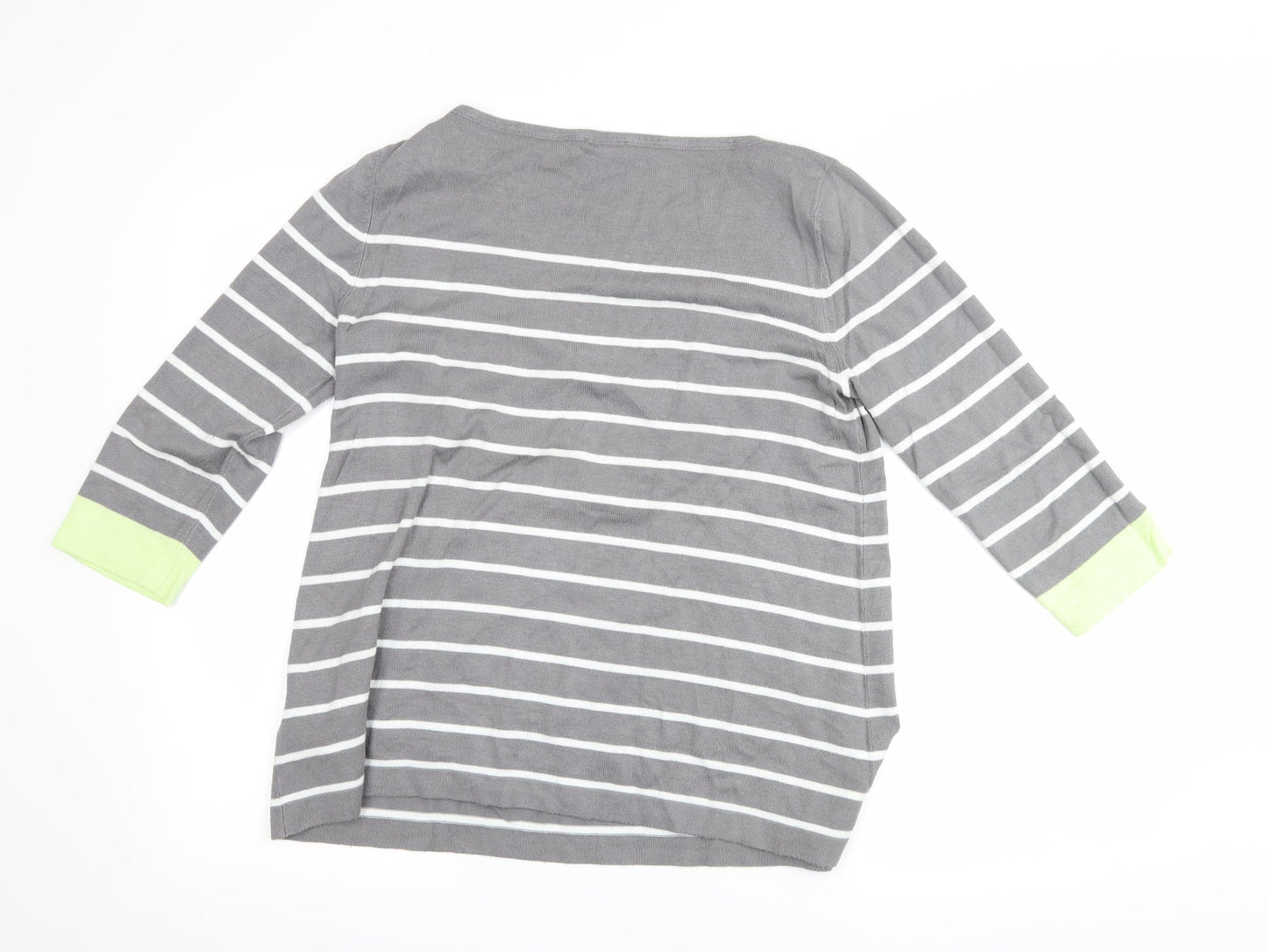Womens UK Size 12 Street One Grey Basic T-Shirt