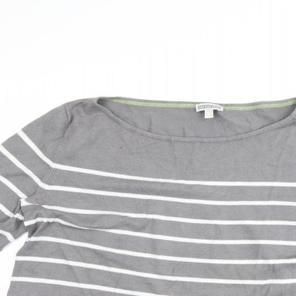 Womens UK Size 12 Street One Grey Basic T-Shirt
