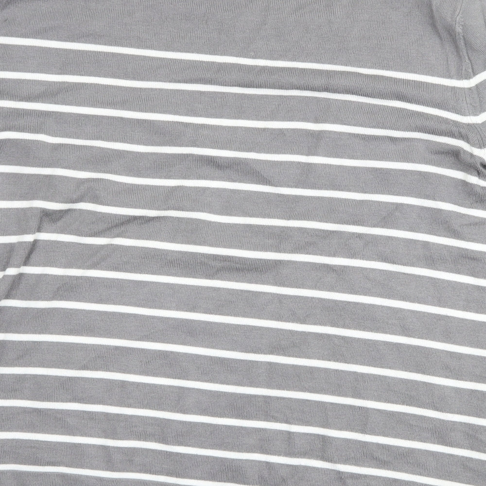 Womens UK Size 12 Street One Grey Basic T-Shirt