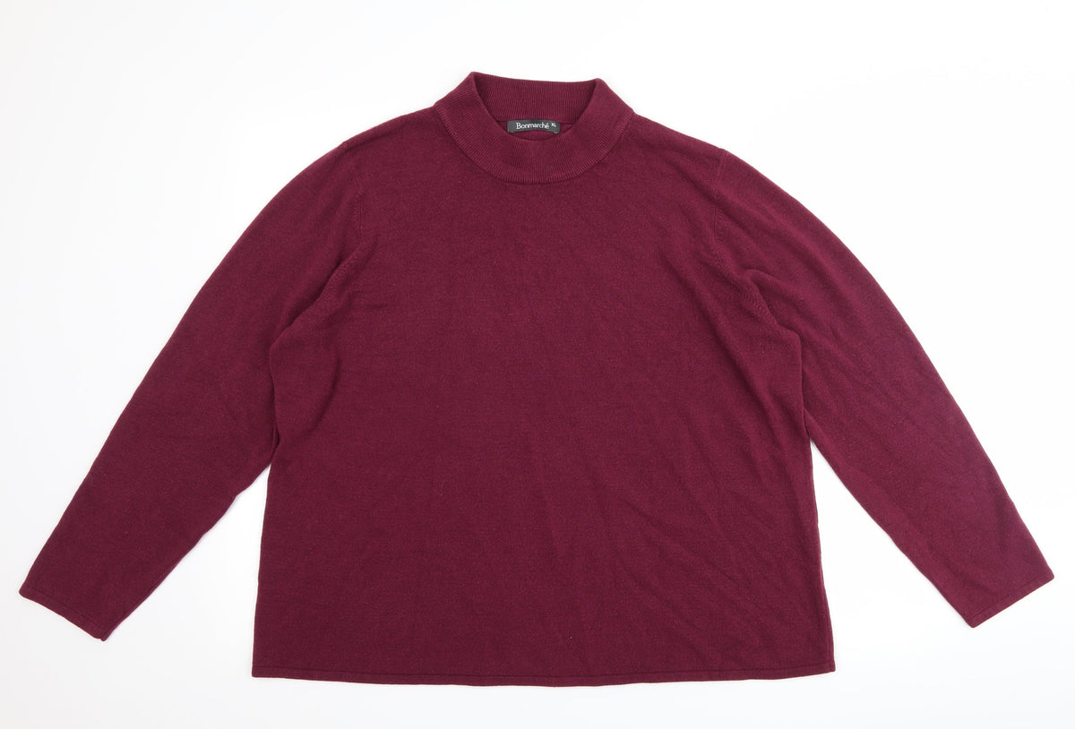 Bonmarché Womens Purple Pullover Jumper Size XL