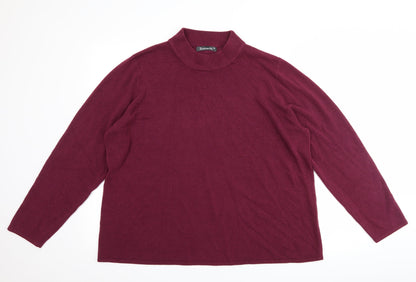 Bonmarché Womens Purple Pullover Jumper Size XL