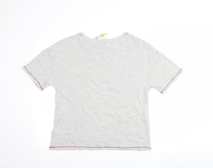 Marks and Spencer Womens Grey   Top Pyjama Top Size 12  - slogan