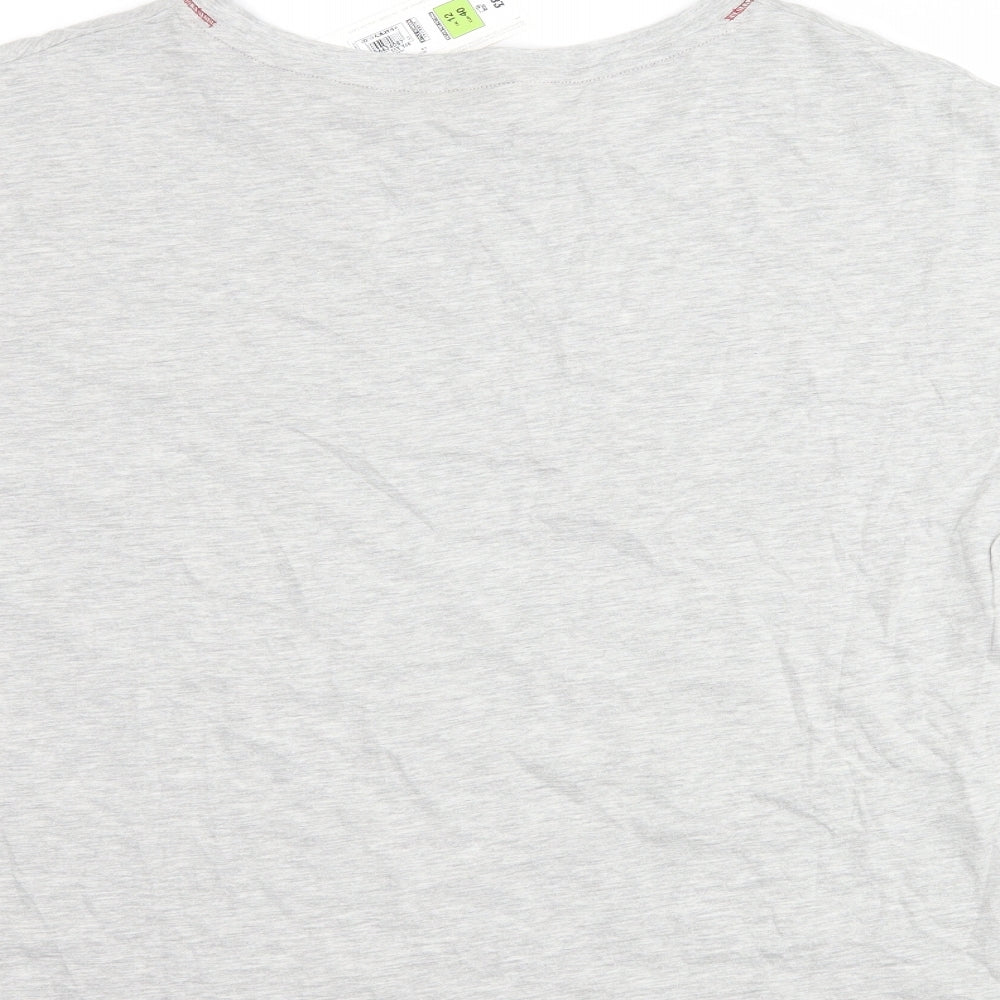 Marks and Spencer Womens Grey   Top Pyjama Top Size 12  - slogan