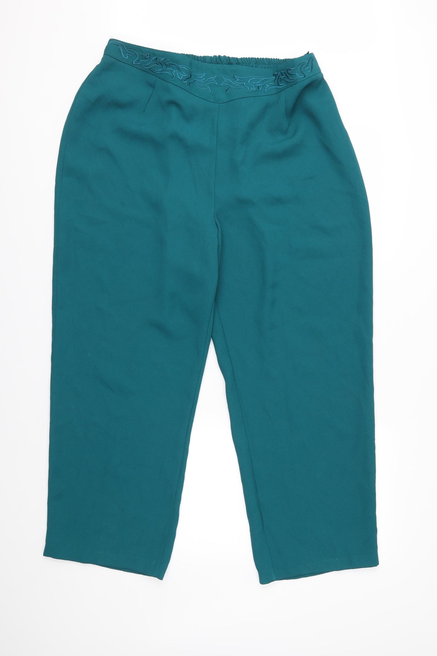 Womens UK Size 22 Bon Marché Regular Fit  Green Trousers