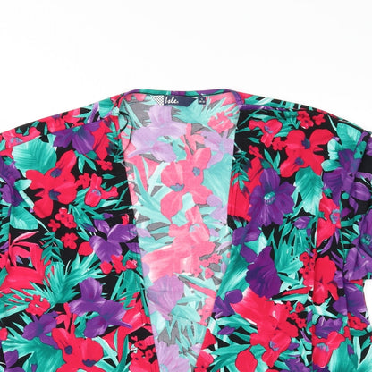 ISLE Womens Pink Floral  Cardigan Jumper Size 10
