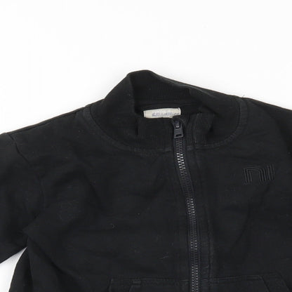 name it Boys Black   Full Zip Jumper Size 5 Years