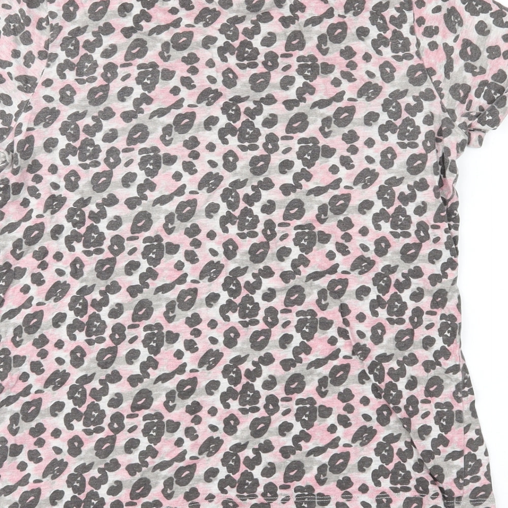 Young Dimension Girls Pink Animal Print  Basic T-Shirt Size 12-13 Years