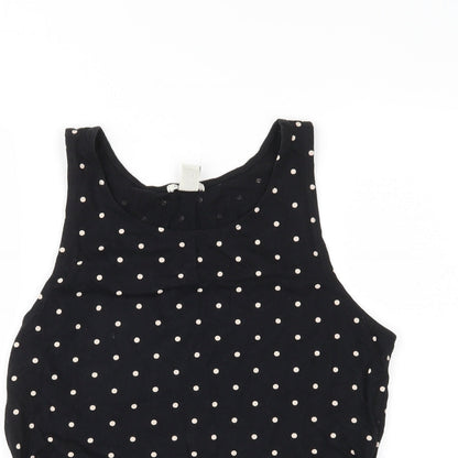 FOREVER 21 Womens Black Polka Dot  Cropped Tank Size S