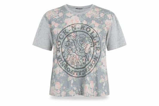 Womens UK Size 8 Atmosphere Grey Basic T-Shirt