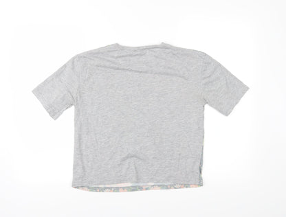 Womens UK Size 8 Atmosphere Grey Basic T-Shirt