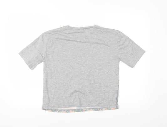 Womens UK Size 8 Atmosphere Grey Basic T-Shirt