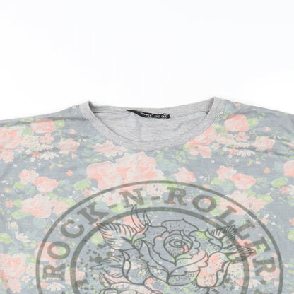 Womens UK Size 8 Atmosphere Grey Basic T-Shirt