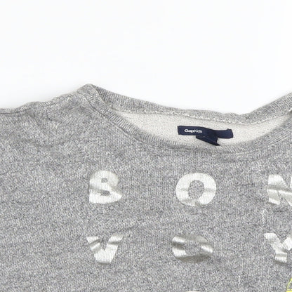 Gap Girls Grey   Pullover Jumper Size 3-4 Years
