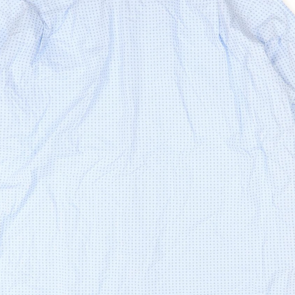 Mens UK Size XL Preworn Blue  Button-Up Long Sleeve Casual Shirt
