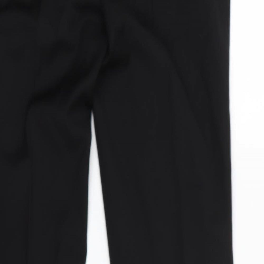 Womens UK Size 14 Preworn Regular Fit Dress Pants Black Trousers