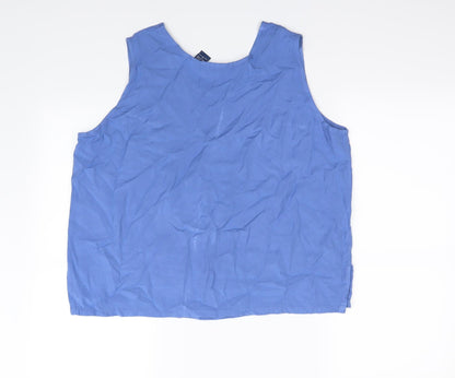 Womens UK Size L Preworn Blue Basic Tank