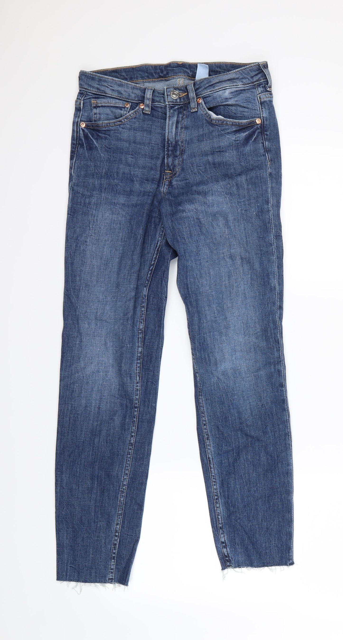 Womens UK Size 6 H&M Regular Fit Skinny Blue Jeans