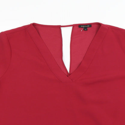 Womens UK Size 12 River Island Pink Basic Blouse