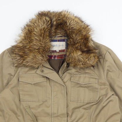 Indigo Womens Beige   Overcoat Coat Size 8