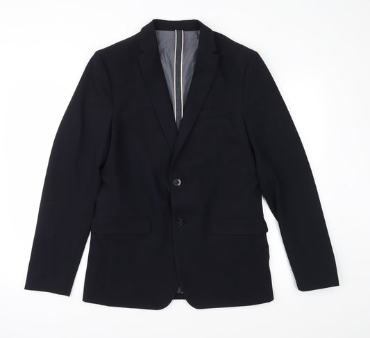 Mens UK Size 40 Zara Regular Blue Suit Jacket