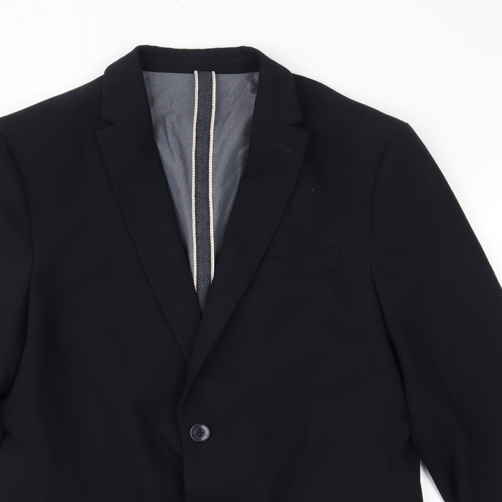 Mens UK Size 40 Zara Regular Blue Suit Jacket