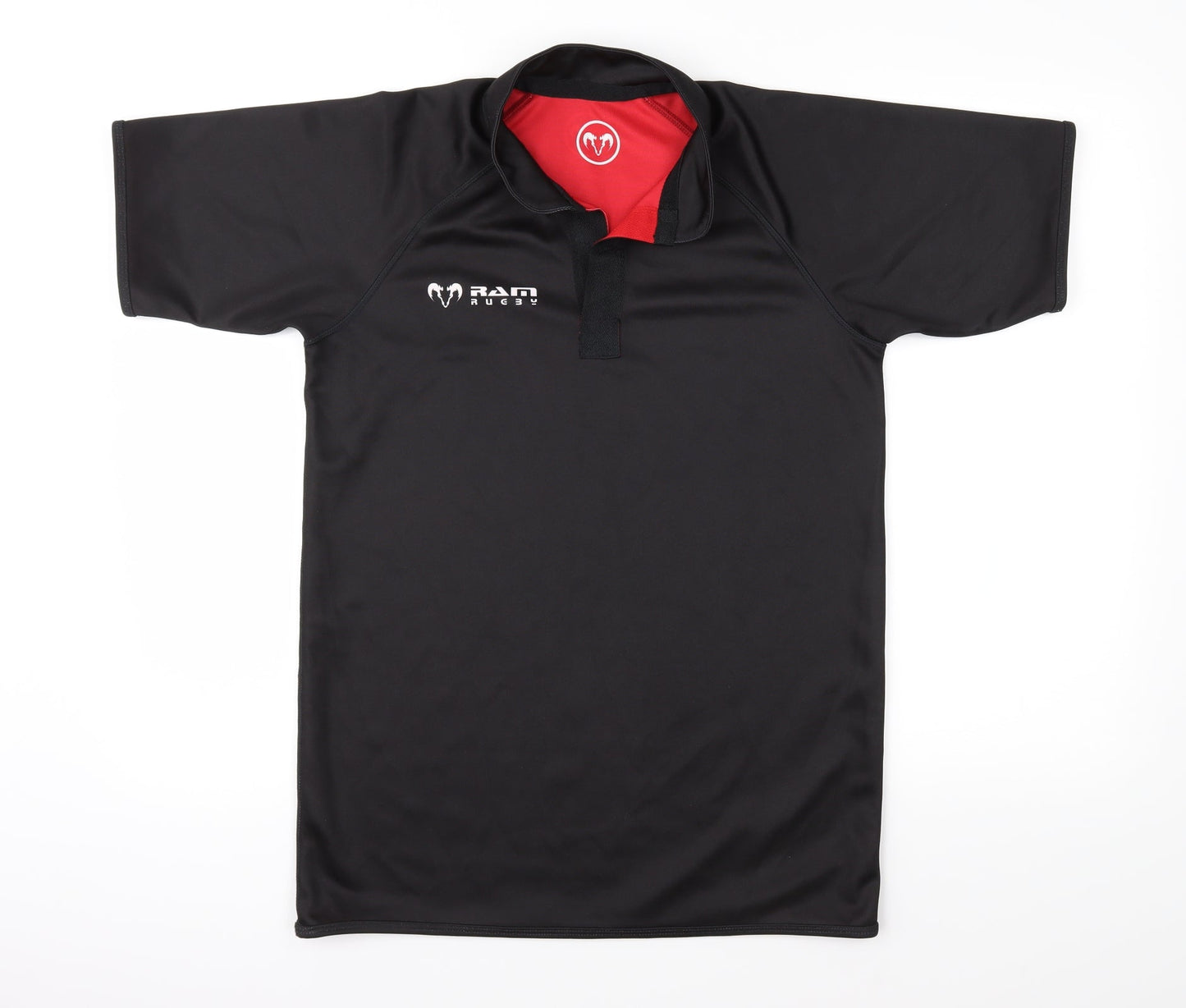 RAM Mens Black Striped   Polo Size S