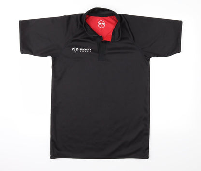RAM Mens Black Striped   Polo Size S