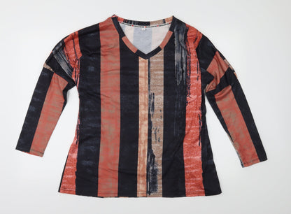 Womens UK Size L Exclusive Orange Basic T-Shirt
