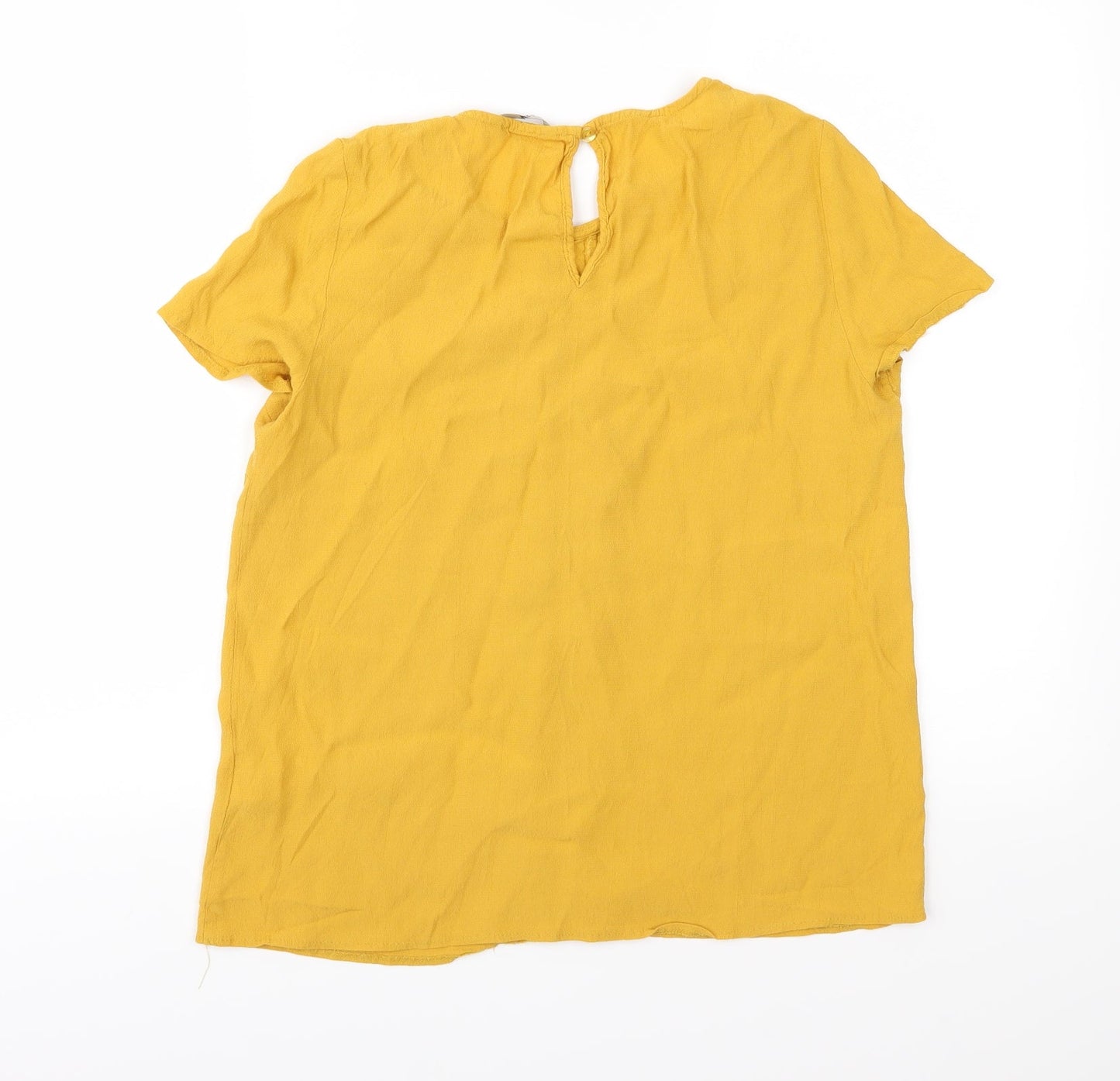 TU Womens Yellow   Basic Blouse Size 14