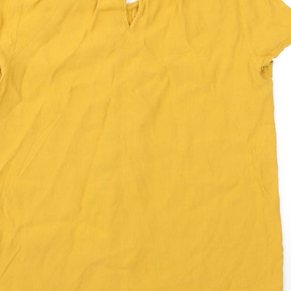 TU Womens Yellow   Basic Blouse Size 14