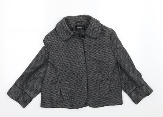Papaya Womens Grey Argyle/Diamond  Jacket  Size 16