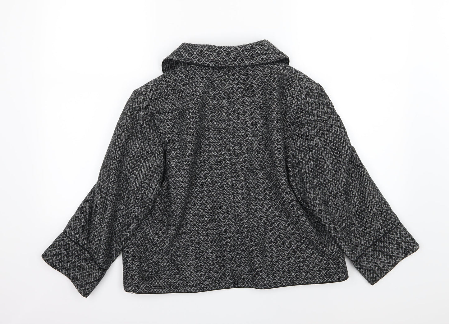 Papaya Womens Grey Argyle/Diamond  Jacket  Size 16