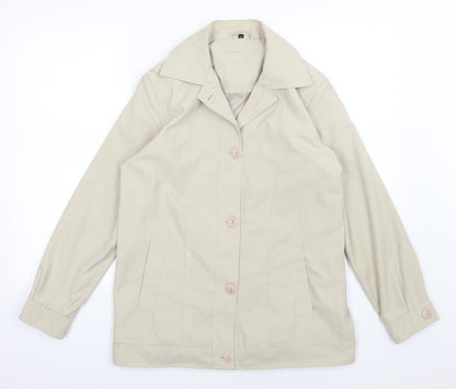 Womens UK Size 10 Finesse Beige Overcoat