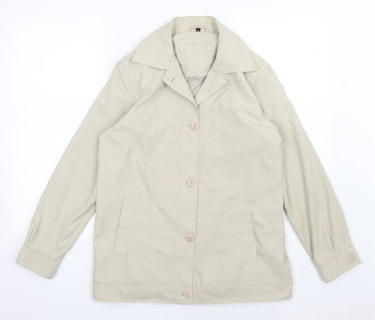 Womens UK Size 10 Finesse Beige Overcoat