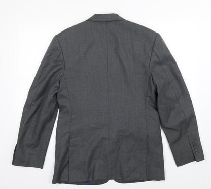 Mens UK Size 36 Preworn Regular Grey Suit Jacket