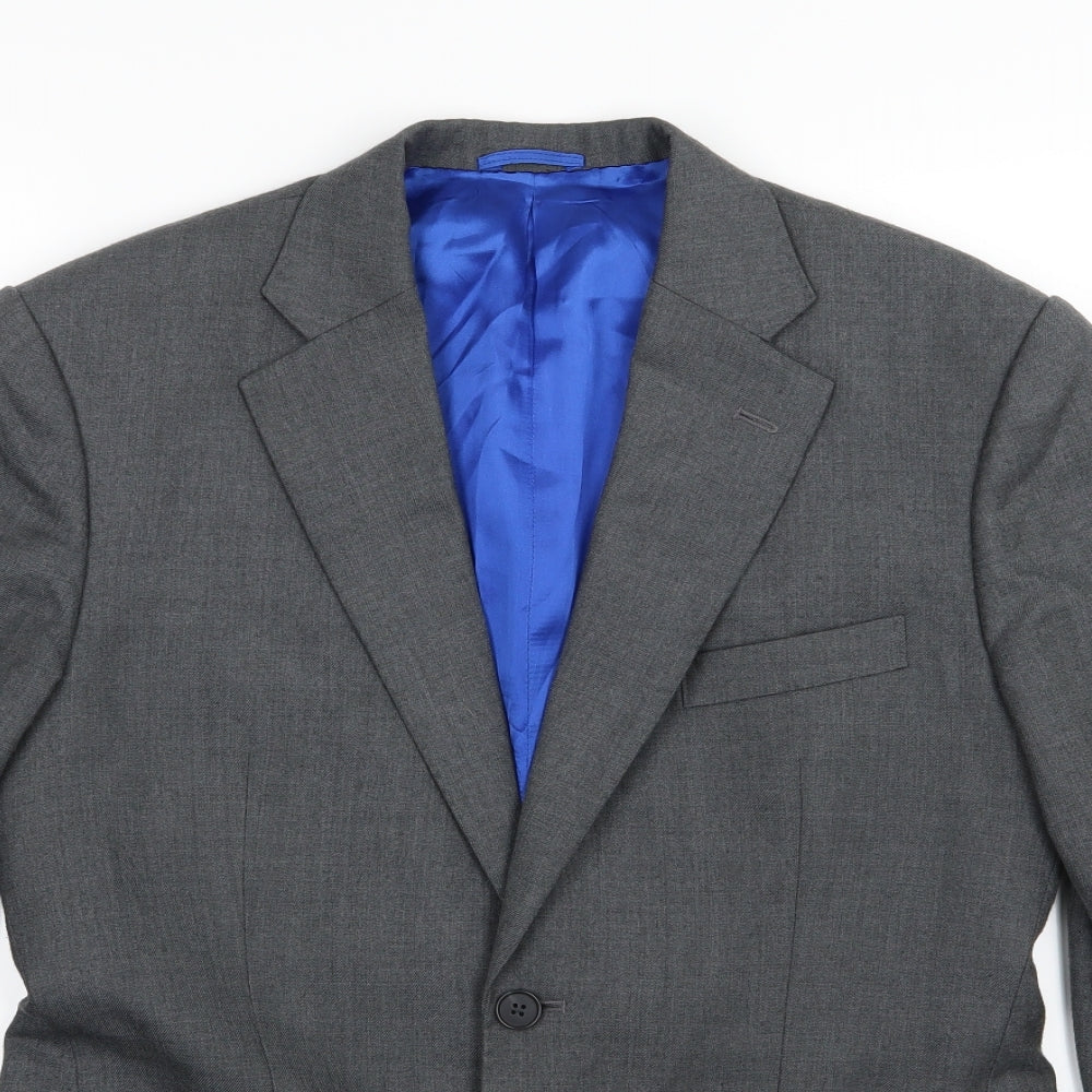 Mens UK Size 36 Preworn Regular Grey Suit Jacket