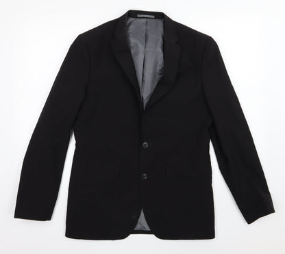 Mens UK Size 38 Cedar Wood State Regular Black Suit Jacket