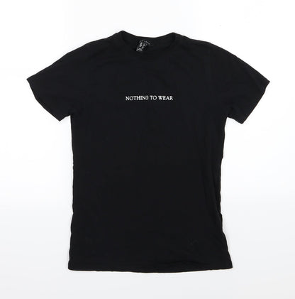 Womens UK Size 6 New Look Black Basic T-Shirt