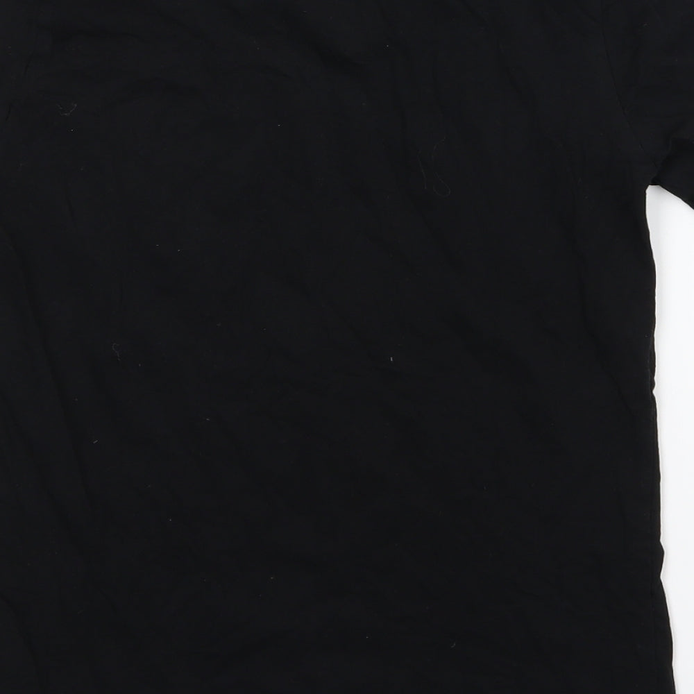 Womens UK Size 6 New Look Black Basic T-Shirt