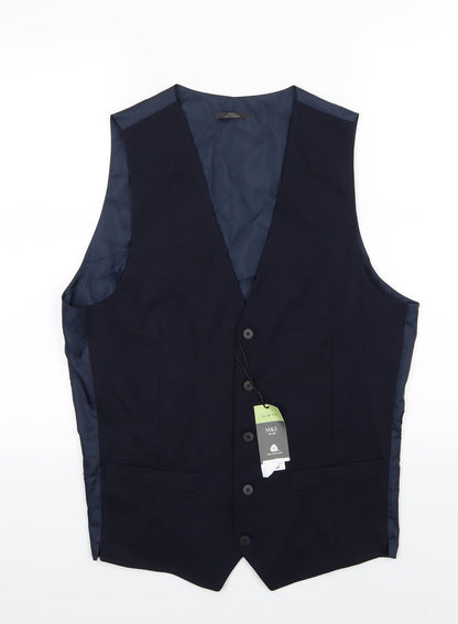 Mens UK Size M Marks and Spencer Regular Blue Suit