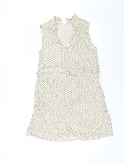 H&M Womens Beige Geometric  Mini  Size 12