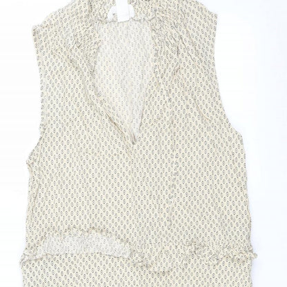 H&M Womens Beige Geometric  Mini  Size 12