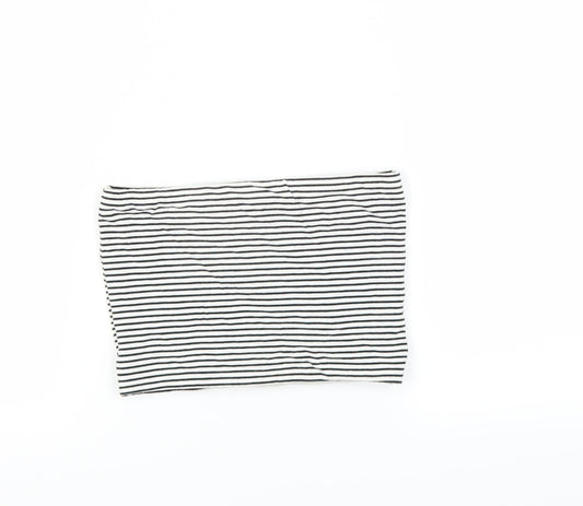 Primark Womens Black Striped  Cropped T-Shirt Size XS