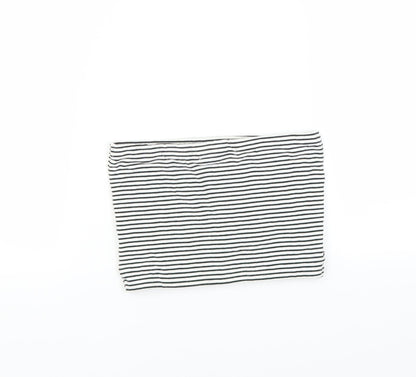 Primark Womens Black Striped  Cropped T-Shirt Size XS